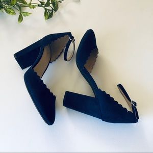 Marc Fisher Blue Suede Mary Jane Heels-8.5